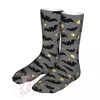 Chaussettes pour hommes Black Bats Yellow Moons Femme Casual Harajuku Toute l'année Cadeau