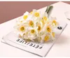 Decorative Flowers 6pcs/lot 40cm Daffodils Bouquets Artificial Flower Home Wedding Party Decor Desktop Vase Decoration Craft Fake