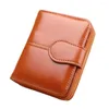 Kaarthouders Portemonnee Dames Korte Portemonnee Houder Pu Lederen Clutch Bag Kleine 6 Kleuren Mode Multifunctionele Mini