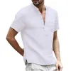 T-shirt da uomo T-shirt estiva a maniche corte T-shirt casual in cotone e lino maschile traspirante S 3XL 230724