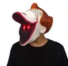 Halloween LED -clownmasker lyser upp ögonen skrämmande mask kostym party silikon mask vuxen full ansikte joker pennywise mask party carnival roll play prop