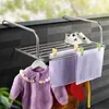 Hangers Balcony Clothes Airer Stainless Steel Extendable 10 Levels Adjustment Dryer With 360 Degree Rotation