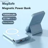 Magnetic Power Bank 10000mAh PowerBank för Magsafe Wireless PD20W Fast Charging Power Banks med Folding Stand Externt batteri L230619