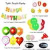 Tutti Frutti Party Decorations Set for Kid Happy Birthday Banner Fruit Foil Balloons Party Hawaiian Party Decoration Baby Shower T326i