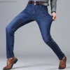 Jeans masculin 2022 Brand Vêtements Biker Jeans Men Streetwear Long Slim Denim Pant Skinny Mid Waist Light Elastic Cotton Tableau Male L230724