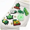 Chaussures Pièces Accessoires Wholwsale Green Leaf Clog Charms Pour Boucle Décoration Braclet Anniversaire Chritmas Gift Drop Delivery Sh Dhctv