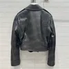 PU 가죽 자켓 여성 디자이너 자른 코트 멋진 소녀 오토바이 재킷 힙합 스트리콥 스트리트웨어