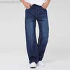 Jeans pour hommes classiques Jeans pour hommes grande taille 42 44 46 48 été mince 100% coton Baggy jambe droite Denim pantalon marque pantalon décontracté L230724
