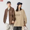 メンズジャケット2023スプリングオーバーサイズシャツコートメン /女性バギーブラウスコートファッション韓国ストリートウェアアウターアウターピュアコットトップス男性プラスサイズJ230724