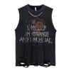 Men s Tank Tops Summer Men Fashion Washed Sleeveless Tshirts Hip Hop Letter Graphic Print Gothic Vests Streetwear Harajuku Cotton 230721