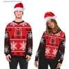 Pulls pour hommes Hommes Femmes Ugly Christmas Sweater 2022 Nouvel An Pulls de Noël Sweats Spider Cobweb Imprimé Crewneck Party Festival Tops T230724