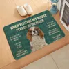 Tappeti Cane maltese britannico Zerbino Decor 3D Stampa Tappeto per animali Morbido flanella Zerbini antiscivolo per veranda camera da letto