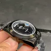 Orologio impermeabile in acciaio automatico con quadrante nero digitale da 40 mm 2813 di alta qualità