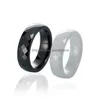 Band Rings Personality Dark White Black Mti-Faceted Ceramic Men Women Fashion Jewelry Ring Gift 4-6Mm Drop Delivery