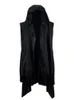 남성용 T 셔츠 레이스 업 느슨한 코트 패션 가을 가을은 검은 고딕 펑크 힙합 긴 트렌치 망토 케이프 오버 코트 버전 겉옷 경외장