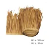 Decorative Flowers Tiki Bar Hut Carpet Trim Artificial Straw Mat DIY Roof Deck Decor Thatch Tile Palm Rolls