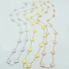 Vanclef mode femmes Designer 20 fleur trèfle à quatre feuilles motif diamant sculpté pendentif collier de haute qualité marque bijoux