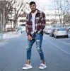 Hombres Hombres Color sólido Agujero Apenado Nuevo Casual Slim Denim Estilo europeo y americano Venta caliente Jeans Tamaño asiático S-3XL L230724