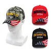 New DESANTIS 2024 Cap USA Flag Baseball Caps Snapback President Hat 3D Embroidery Wholesale u0724
