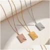 Pendant Necklaces Design Fashion Love Letter Envelope Necklace Stainless Steel Jewelry Confession You For Valentine Day Mother Gift Drop Del