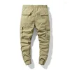 Männer Hosen 2023 Mens Cargo Knöchel Länge Baumwolle Männliche Streetwear Frühling Schule Mode Tasche Casual Hosen Kleidung Z339