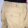 Jeans Masculino Verão Casual Algodão Cargo Shorts Macacões Comprimento Longo Multi Bolsos Calças Militares Cropped Masculino 230724