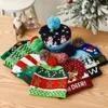 Party Hats 19 Styles Led Christmas Knitted Beanies Kids Moms Winter Warm Hats Santa Elk Light Up Crochet Caps Q343