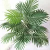 Dekorativa blommor 70 cm 21 Leaf Artificial Green Plant Stor Fake Palm Tree Silk Tyg Tropical Banyan Wedding El Garden Party Home