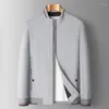 Men's Jackets Causal Business Men Lightweight Outwear Slim Fit Solid Color Coats Mens Streetwear Stand Collar Zipper