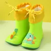 Boots Children Rain Boots Rubber Boots Kids Water Shoes PVC Baby Cartoon Waterproof Nonslip Warm Winter 230721