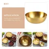 Dinnerware Sets Gold Home Soup Bowl Household Rice Round Dining Set Baby Eating Pasta Salad Kitchen Supply Single Layer Noodle Holder