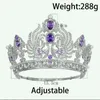 Fermagli per capelli Zirconi regolabili Diademi e corone di bellezza per le donne Ornamenti diadema di cristallo Accessori per gioielli da sposa