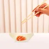 Dinnerware Sets 50 Pcs Breakfast Tray Wooden Kayak Bamboo Boats Sushi Box 11.5X6.5X2CM Dish Plates