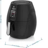 6.3 Qt Stor familjestorlek Groreess Air Fryer med digital temp och tidskontroll, anpassningsbara 8 i 1 funktioner för stekning, matlagning, rostning, broiling, 1500 W, svart