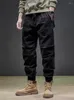 Männer Hosen 2023 Männer Hip Hop Harem Jogger Männliche Hosen Herren Solide Multi-tasche Cargo Skinny Fit Jogginghose