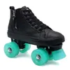 Patins à roulettes en ligne Zipper Style Cuir Loisirs Respirant Adulte Hommes Femmes Patins à Double Rangée Chaussures Patins 4 Roues Lumineuses Slide Sneakers HKD230720