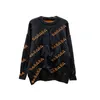 Designer Sweater Man for Woman Knit Crow Neck Womens Fashion Letter Black Long Sleeve Clothes Pullover Oversized Top