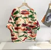 2023 New Luxury ISSEY New Product Pleated Top T-shirt Women's Printed Coat