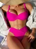 Women's Sexy Bikini Push Up Swimwear Women Rose Swimsuit 2023 Beachwear High Cut Bath Summer Brazilian Bathing Suit H230515 H230524