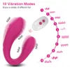 Vibrators Wireless Remote Control Vibrator Female G Spot Clinical Stimulator Double Penestration Dildo Sex Toys for Women Adult Couples 18 230724