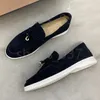 men loro Shoes women loafer piana shoes designer sneakers leather loafers pink black navy loropiana trainers with box