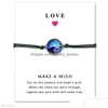 Charm Bracelets Space Galaxy Universe Starry Neba Card Gem Star Moon 18Mm Glass Cabochon Jewelry Women Men Gift Drop Delivery Dhwlv