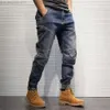 Jeans da uomo 2022 New Hip Hop Harem Jeans Pantaloni da uomo Pantaloni larghi Denim Pantaloni sportivi casual Corea Pantaloni alla caviglia Streetwear Abiti maschili L230724