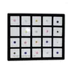 Jewelry Pouches High Quality Gem Display Tray Diamond Holder Gemstone Boxes 20 Cells Organizer Showcase Inside Box 5x5cm