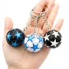 Keychains Lanyards 2022 European Football Imitation Leather Key Ring Match Ball Souvenir Key Chains Keychain som ger lycka till i att göra mål J230724