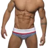 Men's Swimwear Mens Striped Swim Briefs Summer Spa Bathing Swimsuit Sexy Low Waist Mayo Male Pouch Enhance Sport Beach Surf Trunks 230724