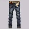 Hommes JEANS Hommes Jeans Denim Long Pantalon Seluar Panjang Casual Plus La Taille Pantalon Jean Lelaki Bleu Foncé Régulier L230724