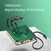 Wireless Charger with Cable 10000Mah Backup Battery Smart Phone Convenient Mobile PowerBank L230619
