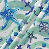 Table Cloth Ocean Starfish Anchor Marine Life Round Tablecloth Waterproof Cover For Wedding Party Decoration Dining