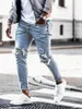 Мужские джинсы 2023hot продавать модные уличные стиль разорванные джинсы скипи